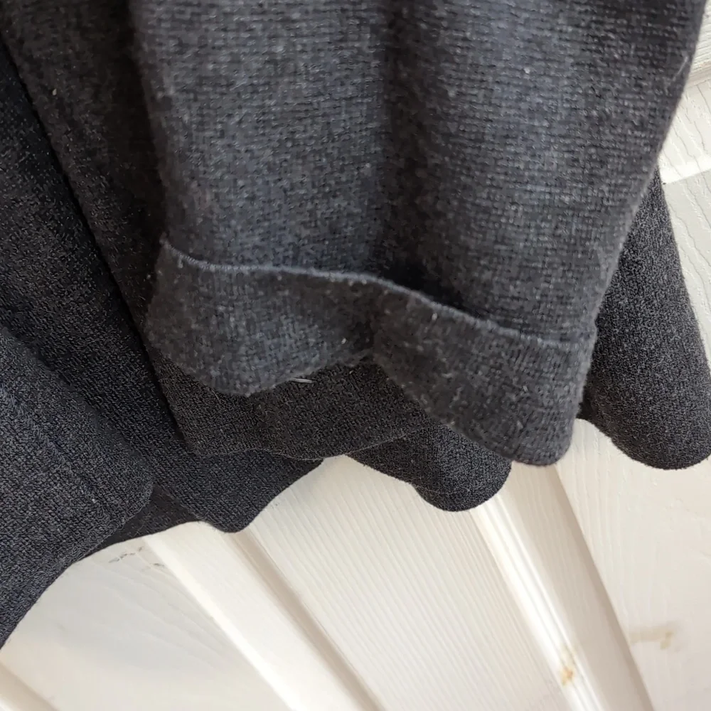J Crew Dark Grey Merino Wool Cotton Blend Heavy Open Front Cardigan Size XL